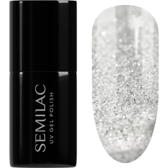 Semilac UV Hybrid Winter Collection gelový lak na nehty s použitím UV/LED lampy odstín 605 White Flash 7 ml