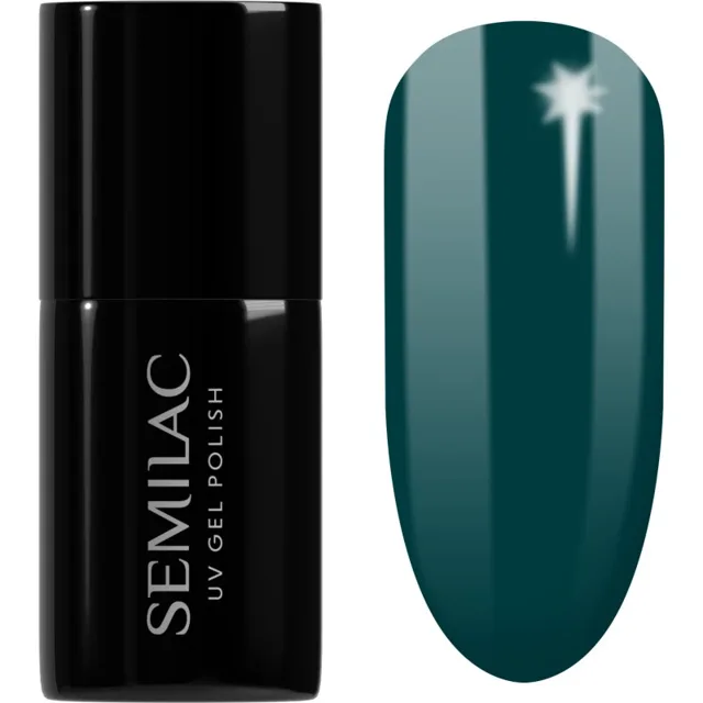 Semilac UV Hybrid Winter Collection gelový lak na nehty s použitím UV/LED lampy odstín 606 Cool Green 7 ml