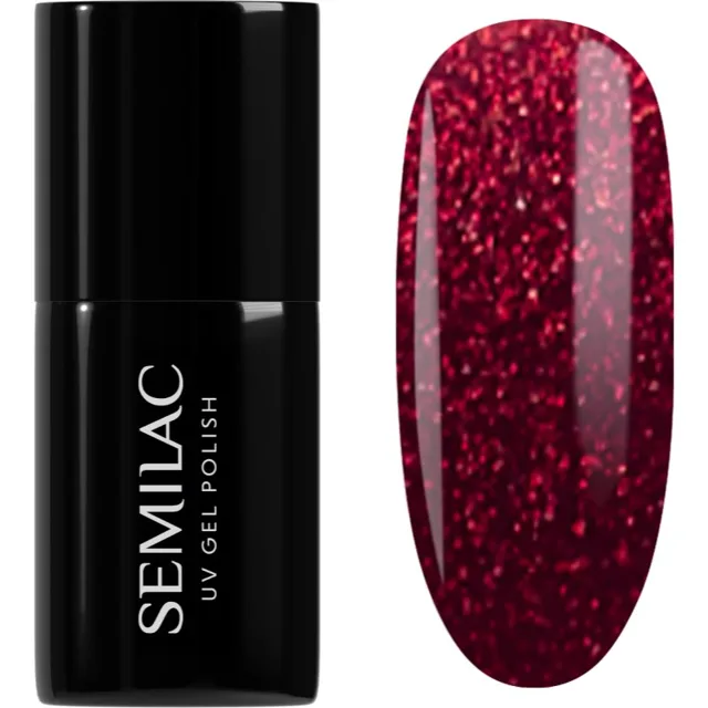 Semilac UV Hybrid Winter Wonderland gelový lak na nehty odstín 955 Holly Berry Red 7 ml