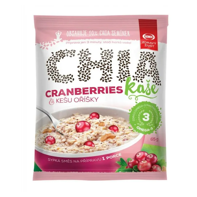 SEMIX CHIA kaše brusinky a kešu oříšky 65 g