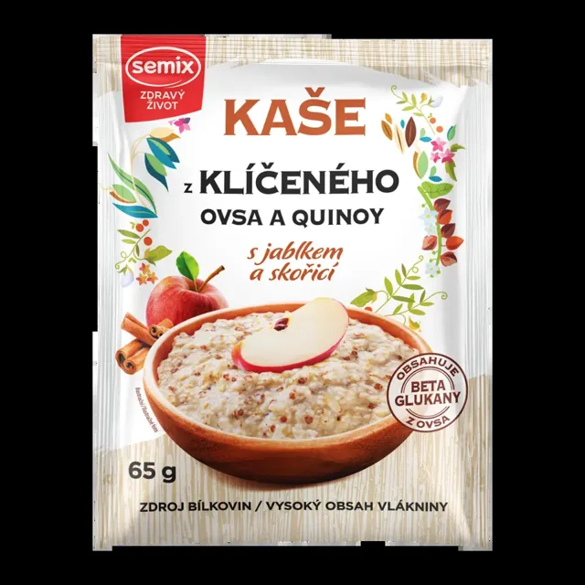 Semix Kaše z klíčeného ovsa a quinoy s jablky a skořicí 65 g