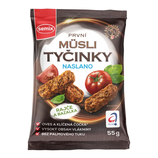 SEMIX Müsli tyčinky naslano rajče a bazalka 55 g