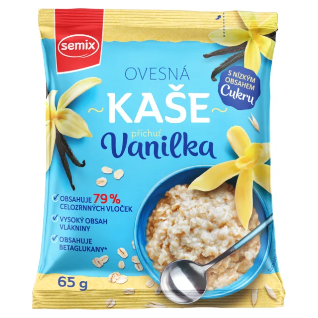 SEMIX Ovesná kaše vanilková se sladidly 65 g