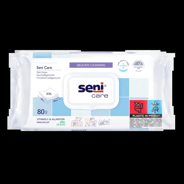 Seni Care vlhčené ubrousky Vit.E&Allantoin 80 ks