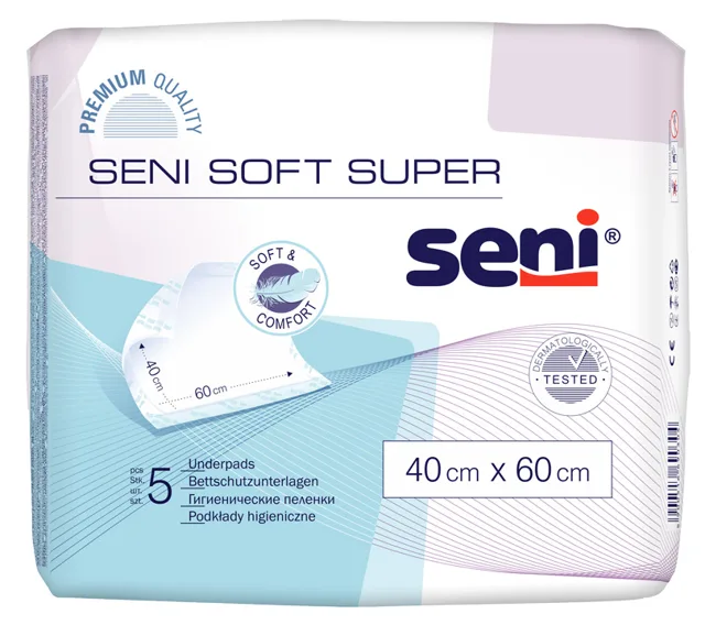 Seni Soft Super podložky absorpční 60x40cm 5ks