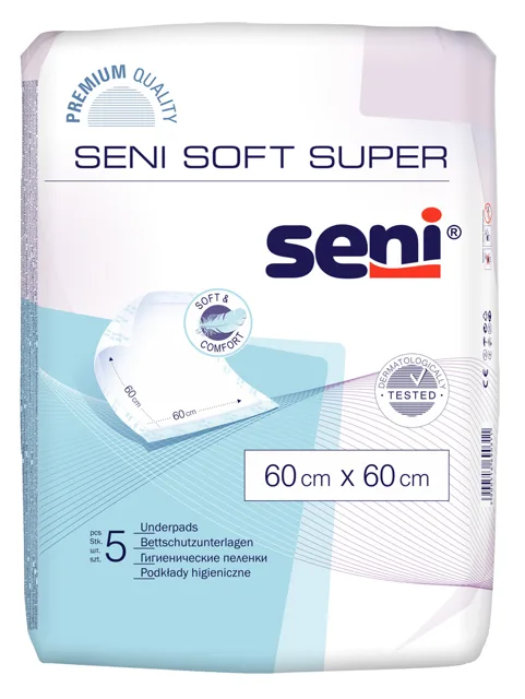 Seni Soft Super podložky absorpční 60x60cm 5ks