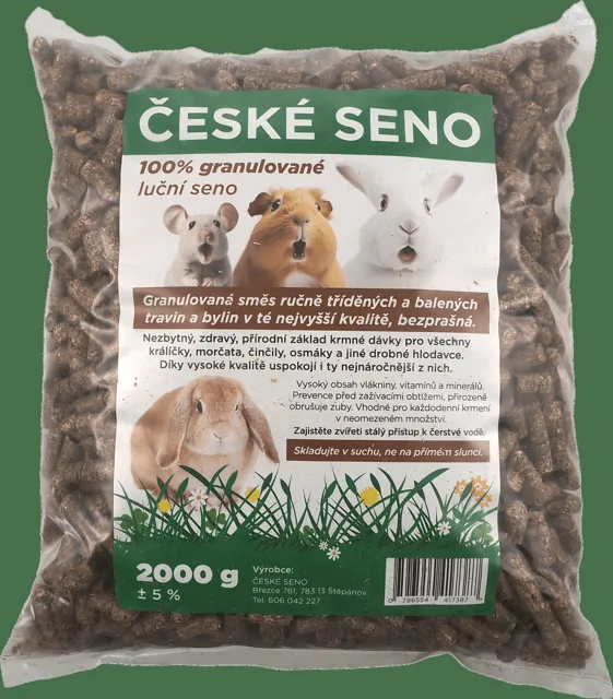 Seno české luční granulované 2kg