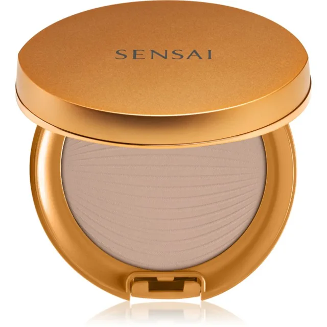 Sensai Silky Bronze Natural Veil Compact kompaktní pudrový make-up pro rozjasnění a vyhlazení pleti odstín SC03 Medium 8.5 g