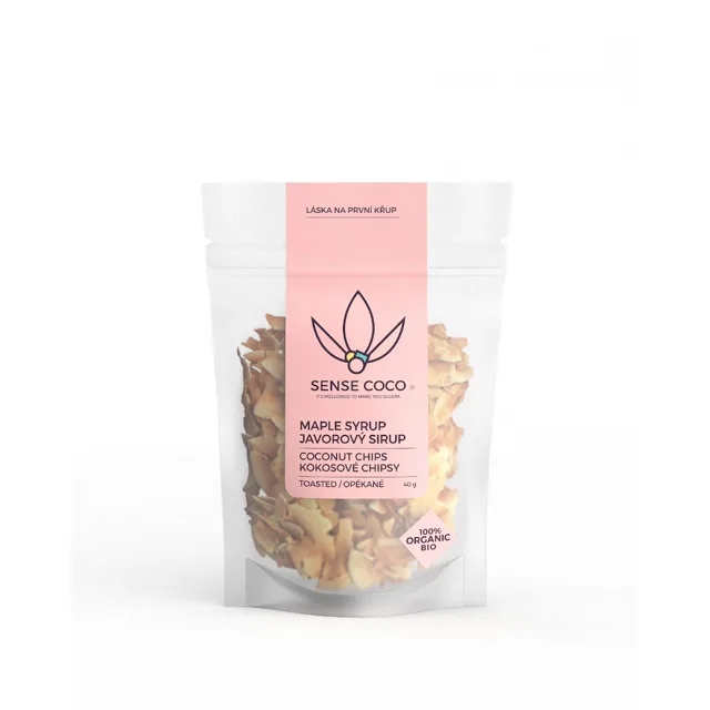 Sense Coco Bio Kokosové Chipsy S Javorovým Sirupem 40g