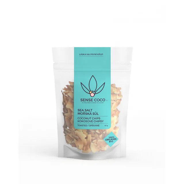 Sense Coco Bio Kokosové Chipsy S Mořskou Solí 40g