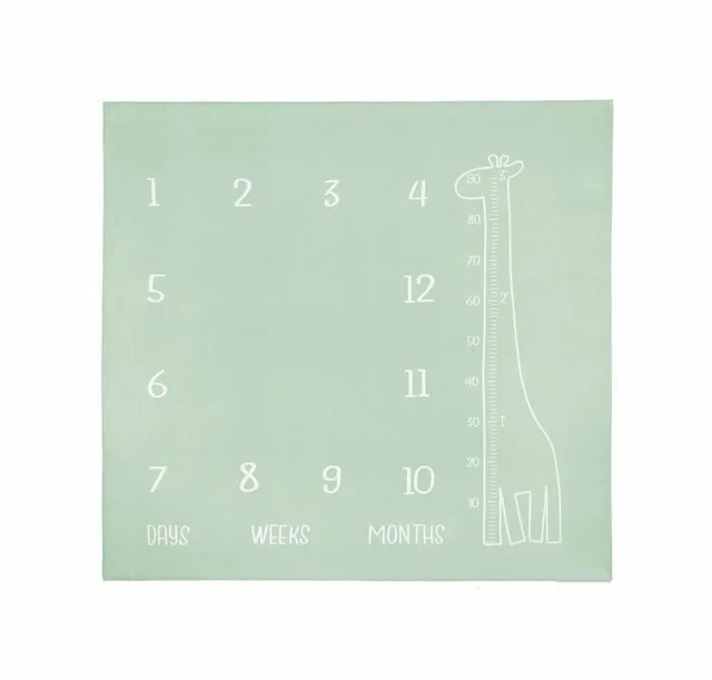 SENSILLO Milníková mušelínová plenka/dečka 120x120 cm Boho, mátová