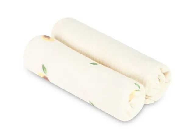 SENSILLO Mušelínové pleny krešované 60×75 cm, Peach cream - sada 2ks