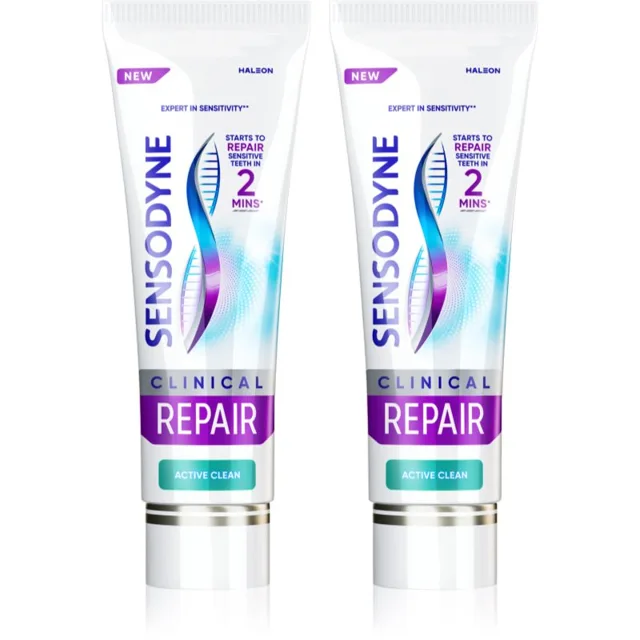 Sensodyne Clinical Repair Active Clean zubní pasta 2x75 ml