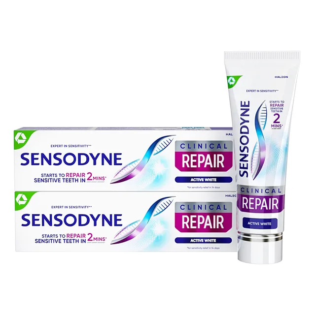 SENSODYNE Clinical Repair Active White  zubní pasta 2 x 75 ml