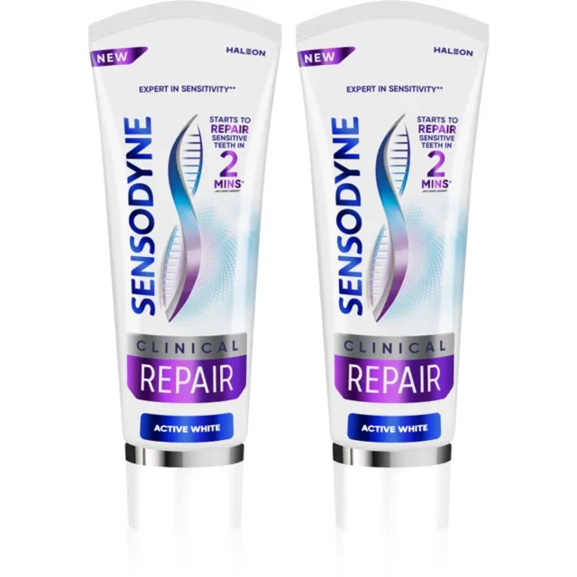 Sensodyne Clinical Repair Active White zubní pasta 2x75 ml