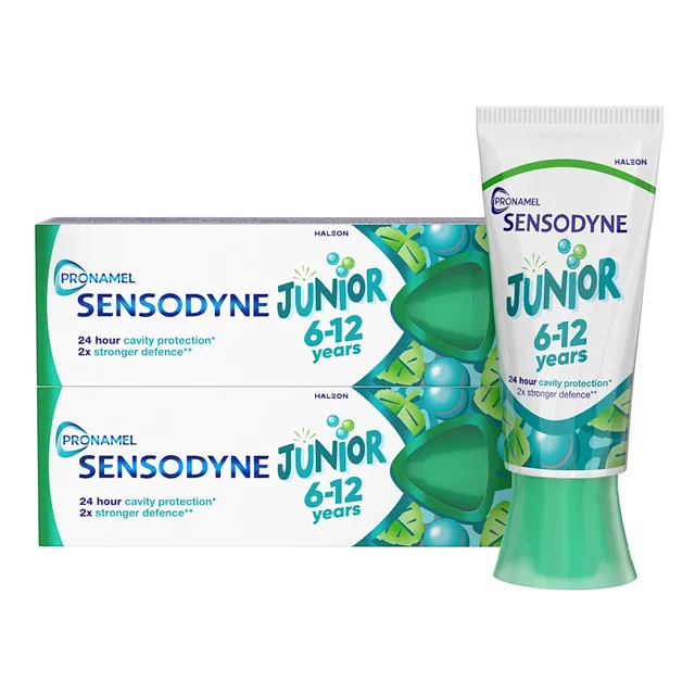 SENSODYNE Junior zubní pasta pro děti 6-12 let 2 x 50 ml