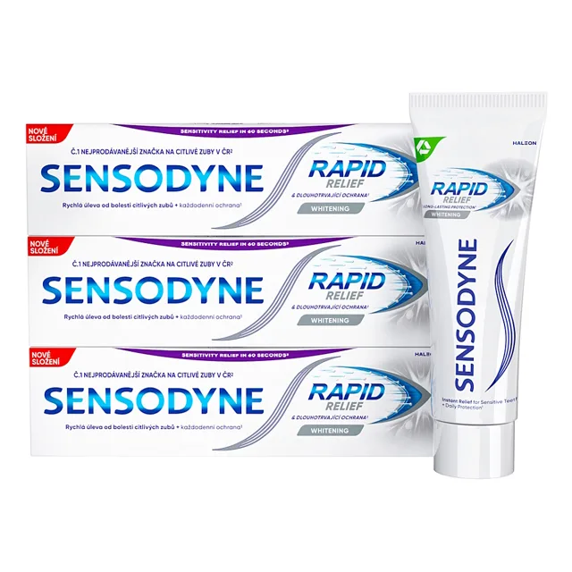 SENSODYNE Rapid Whitening Zubní pasta 3 x 75 ml