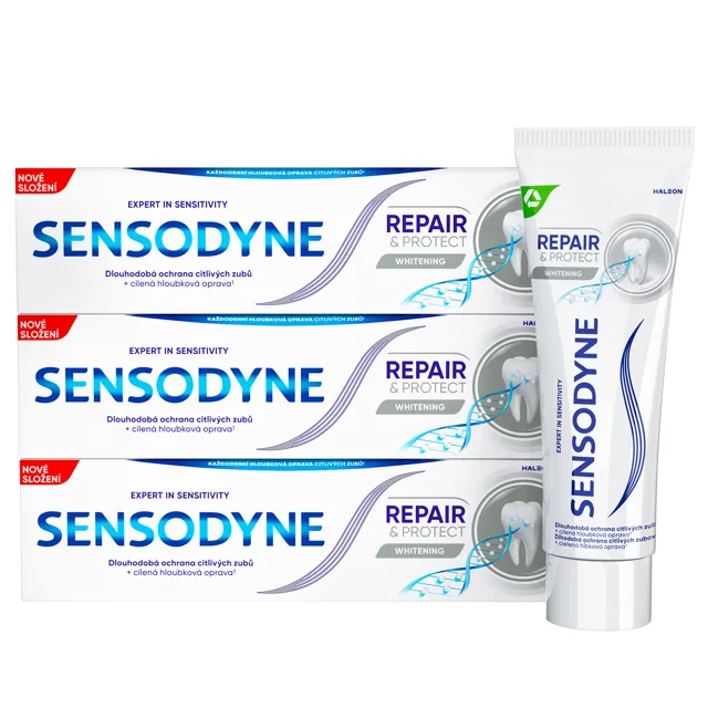 Sensodyne Repair & Protect Whitening zubní pasta 3x75 ml