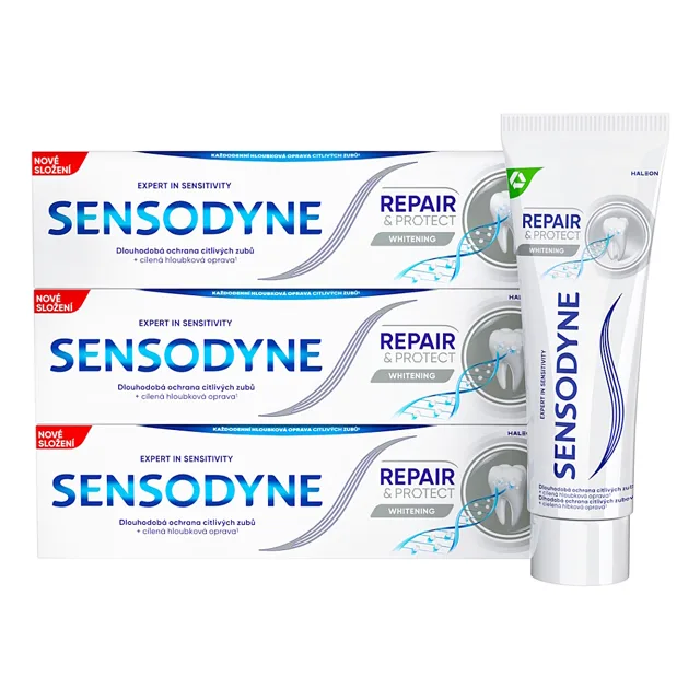 SENSODYNE zubní pasta Repair & Protect Whitening  3 x 75 ml