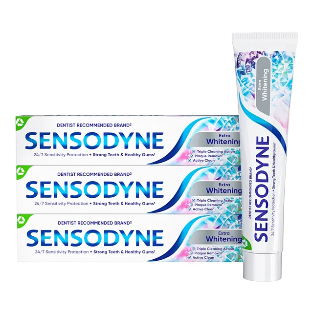 SENSOSYNE zubní pasta Extra Whitening 3 x 75 ml