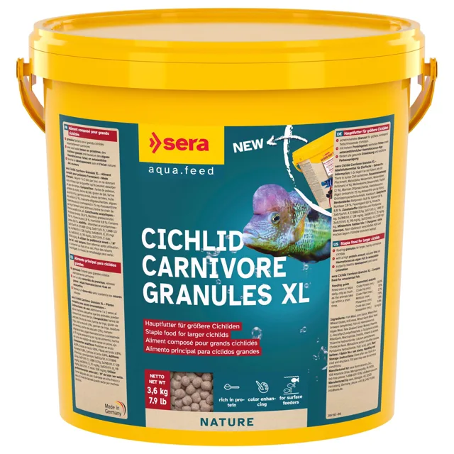 sera Cichlid Red XL Nature granulát - výhodné balení: 2 x 10 litrů