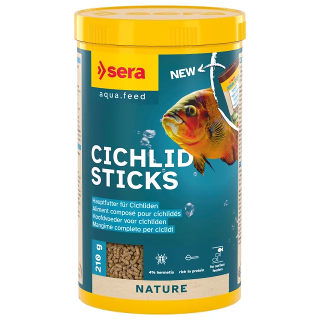 sera Cichlids Sticks Nature - výhodné balení: 2 x 1000 ml