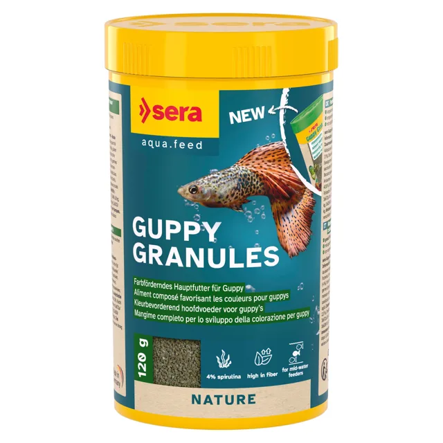 sera Guppy Gran Nature rostlinné krmivo - 120 g