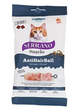 Serrano Snack For Cat-chicken-antihairball 50g