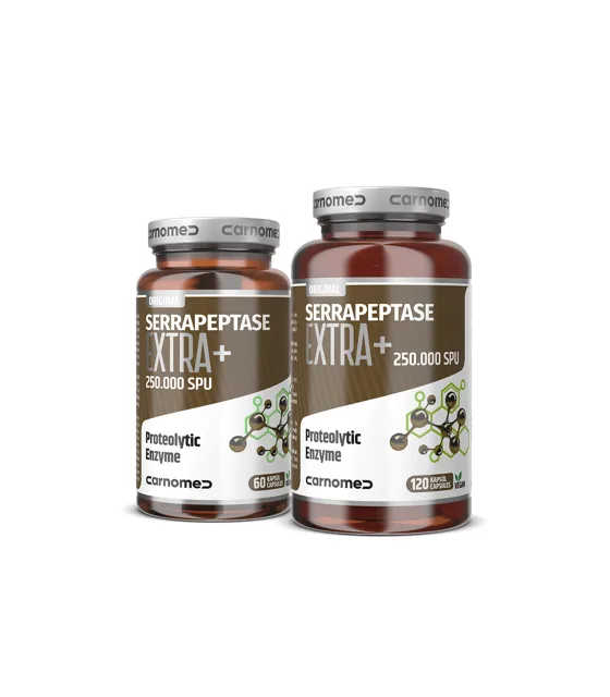 Serrapeptase EXTRA 250.000 SPU 120 cps + Serrapeptase EXTRA 250.000 SPU 60 cps