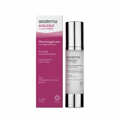 Sesderma Acglicolic Classic Forte Facial gelový krém pro komplexní protivráskovou ochranu (Nanotech, AHA, 10% Glycolic Acid) 50 ml