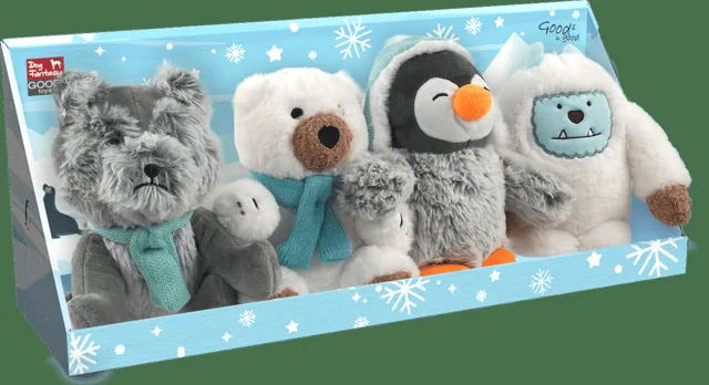 Set hraček pro psy Dog Fantasy Winter Tale polární mix 4 ks