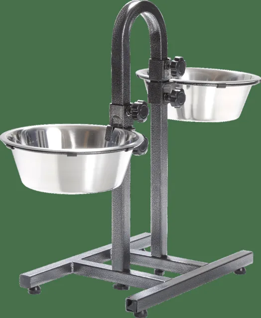 Set nerez misek v nastavitelném stojánku Trixie 2x2,8l