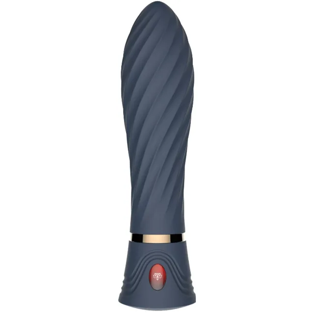 Sexy Elephant Vibrátor z dvojitého silikonu Blue Velvet (15 cm)