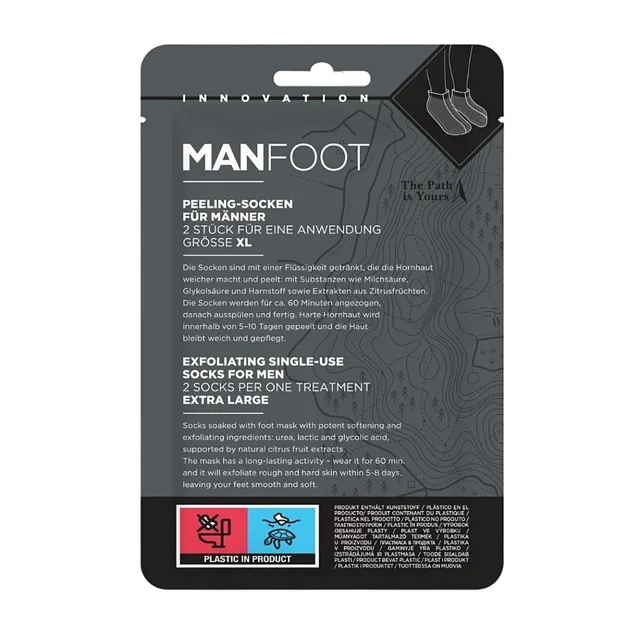 SHE COSMETICS Manfoot exfoliační ponožky pro muže XL 1 pár