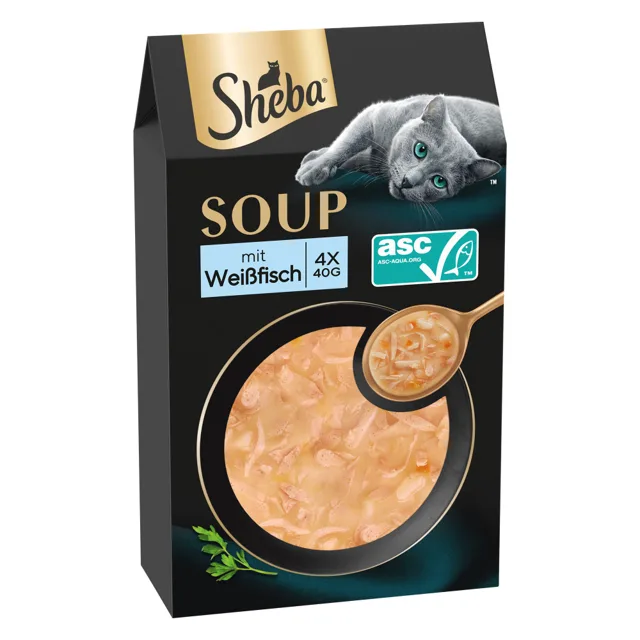 Sheba Classic Soup 2 x 40 kapsiček (80 x 40 g) výhodné balení - Bílá ryba
