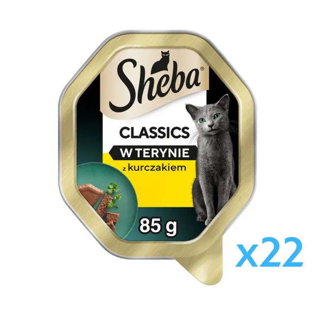 SHEBA Classics s kuřecím masem v terině 22 x 85 g mokré krmivo pro kočky