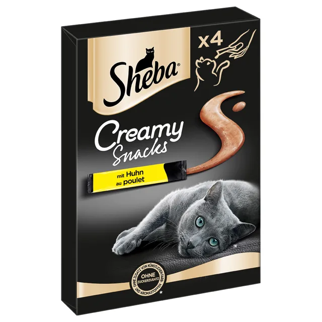 Sheba Creamy Snacks - Hovězí (4 x 12 g)