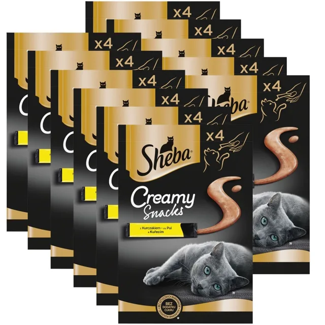 SHEBA Creamy Snacks krémový pamlsek pro kočky s kuřecím masem 44x12g