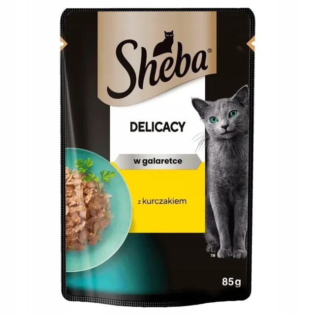 SHEBA Delicacy in jelly 85g kousky s kuřecím masem v želé pro kočky