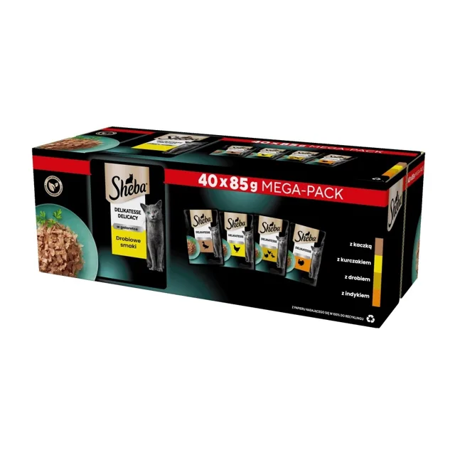 Sheba Delicacy in Jelly drůbeží výběr v želé kapsička 40x85 g