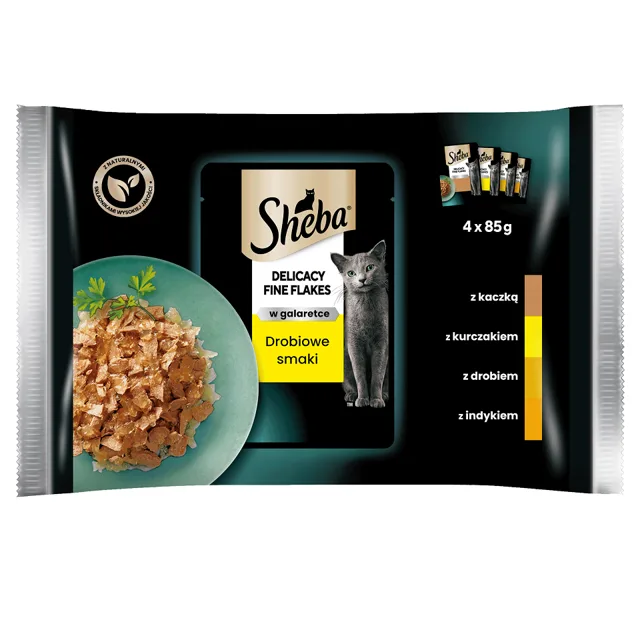 SHEBA Delicacy in Jelly kapsička drůbeží příchutě v želé 4x85g 3+1 ZDARMA