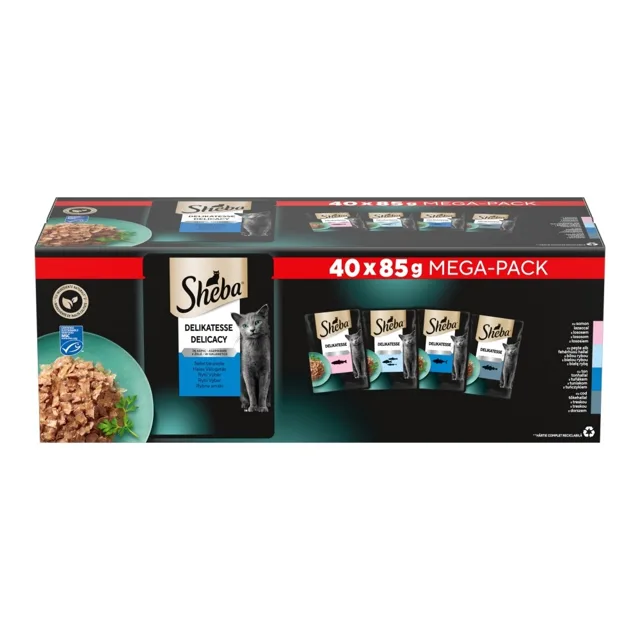 Sheba Delicacy in Jelly rybí výběr v želé kapsička 40x85 g
