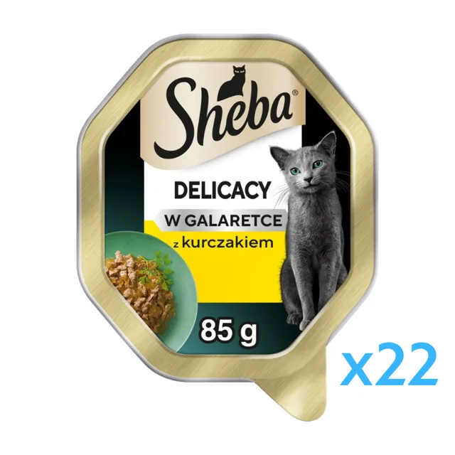 SHEBA Delikatesy s kuřetem v želé 22 x 85 g mokré krmivo pro kočky