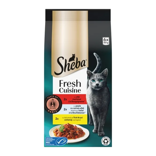 Sheba Fresh Cuisine taste of Paris kapsička 6x50 g