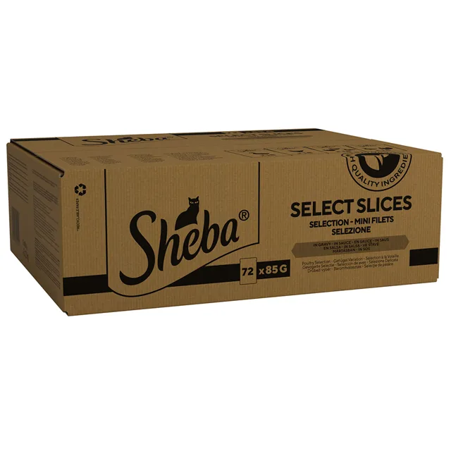 Sheba kapsičky 72 ks (72 x 85 g) - Selection v omáčce drůbeží variace
