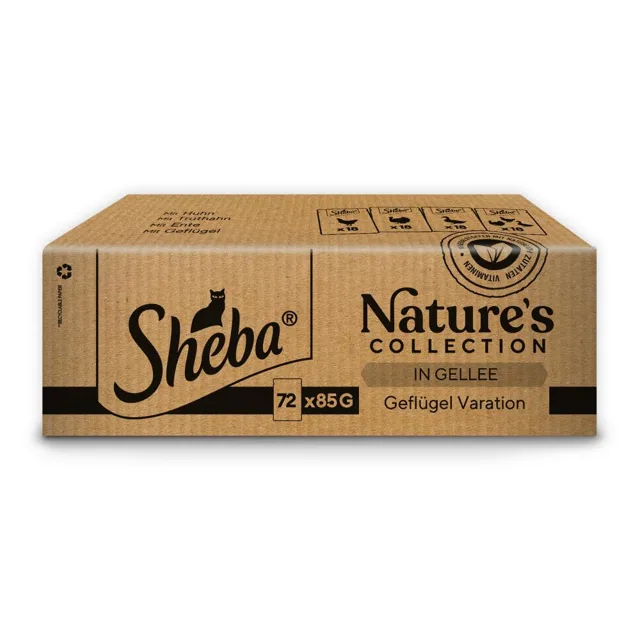 Sheba Nature's Collection 72 ks  (72 x 85 g) - jemný výběr v omáčce