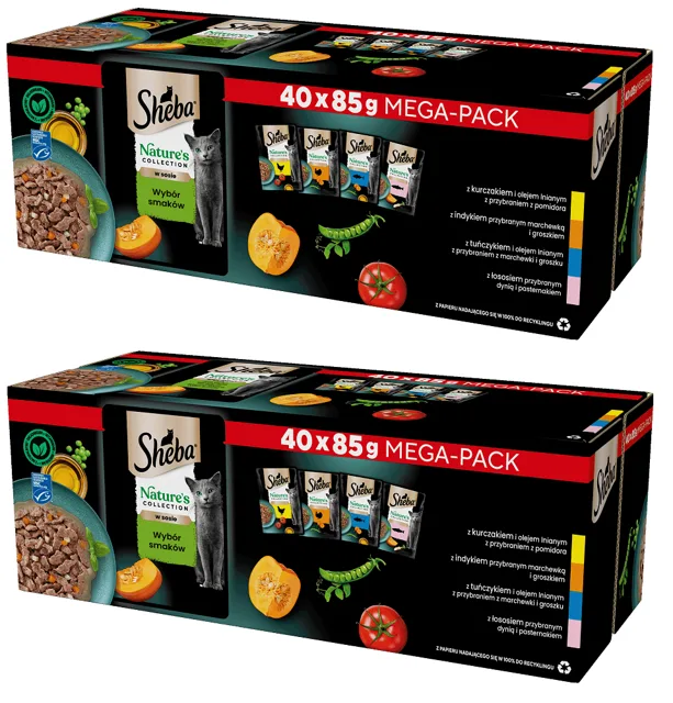 SHEBA Nature’s Collection kompletní krmivo v omáčce pro dospělé kočky 80x85 g