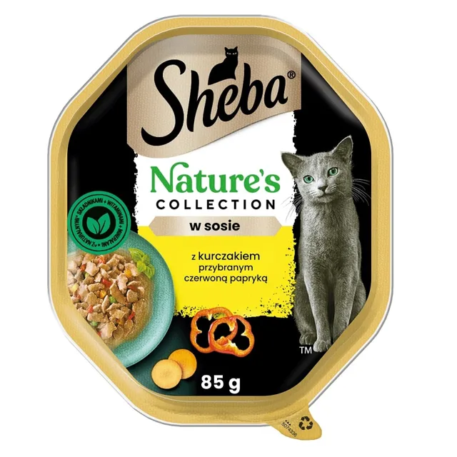 SHEBA Nature's Collection v omáčce s kuřecím masem a paprikami 85 g
