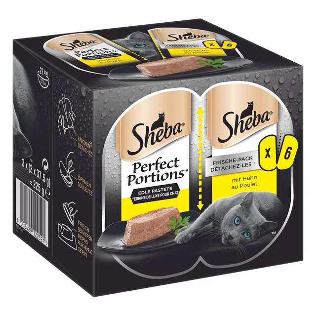 Sheba Perfect Portions 16 x 6 misek (48 x 37,5 g) - Omáčka s krůtím masem