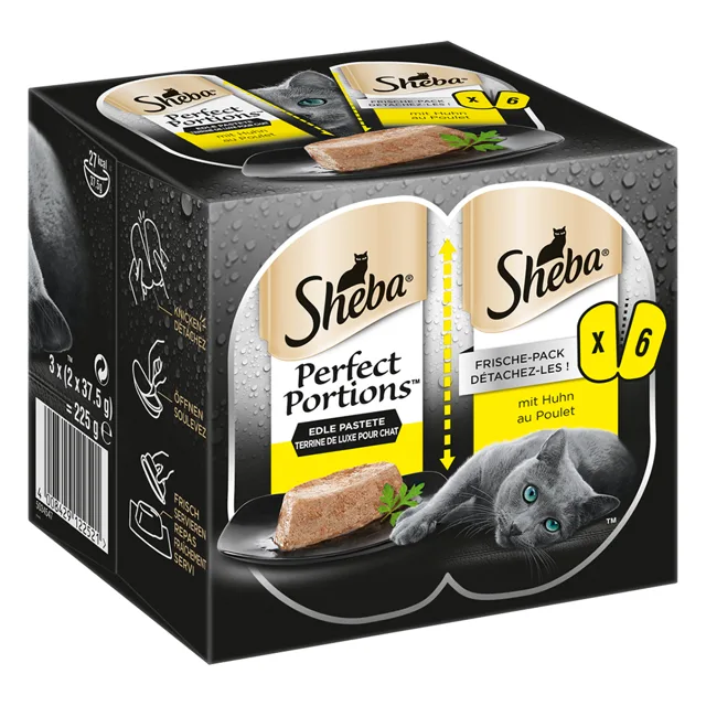 Sheba Perfect Portions 8 x 6 misek (48 x 37,5 g) - Paštika s lososem